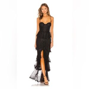 Majorelle Zelda Fitz Gown in Black
